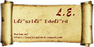 László Edvárd névjegykártya