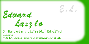 edvard laszlo business card